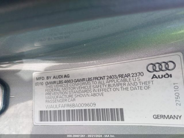 Photo 8 VIN: WAULFAFR6BA009609 - AUDI A5 