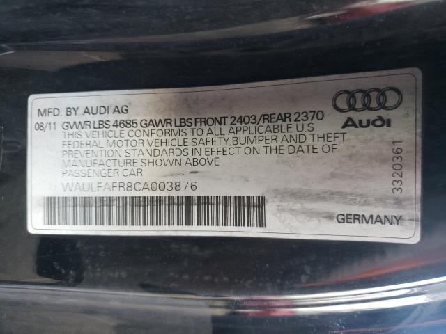 Photo 9 VIN: WAULFAFR8CA003876 - AUDI A5 