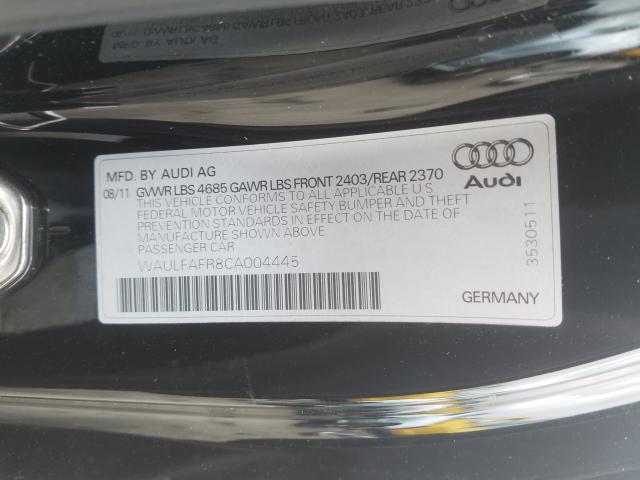 Photo 9 VIN: WAULFAFR8CA004445 - AUDI A5 PREMIUM 