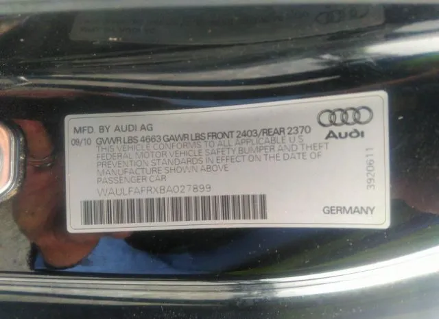 Photo 8 VIN: WAULFAFRXBA027899 - AUDI A5 