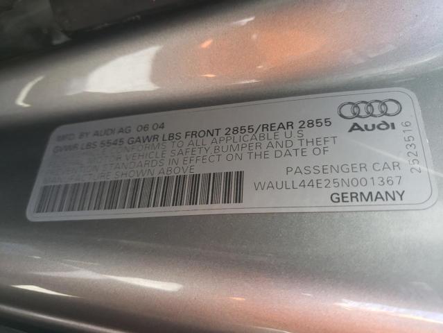 Photo 9 VIN: WAULL44E25N001367 - AUDI A8 4.2 QUA 