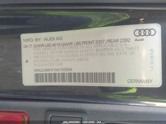 Photo 8 VIN: WAULMAF41HA155564 - AUDI A4 