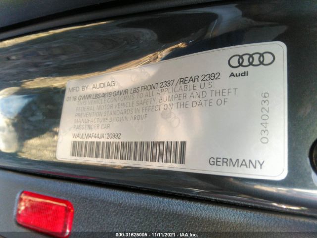 Photo 8 VIN: WAULMAF44JA120992 - AUDI A4 