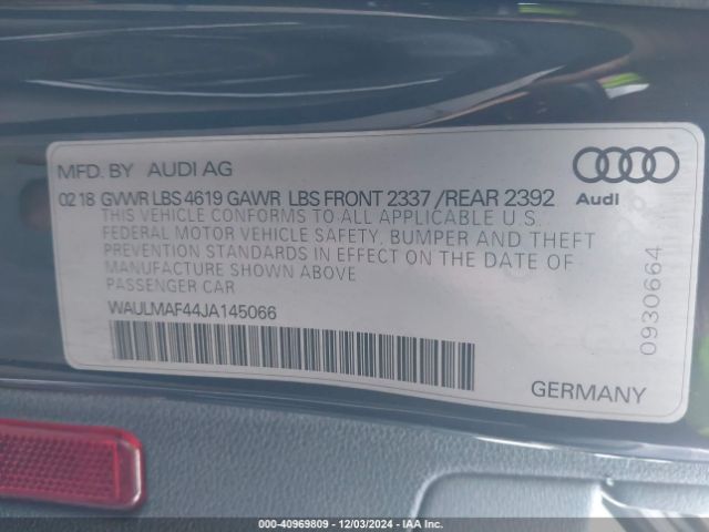 Photo 8 VIN: WAULMAF44JA145066 - AUDI A4 