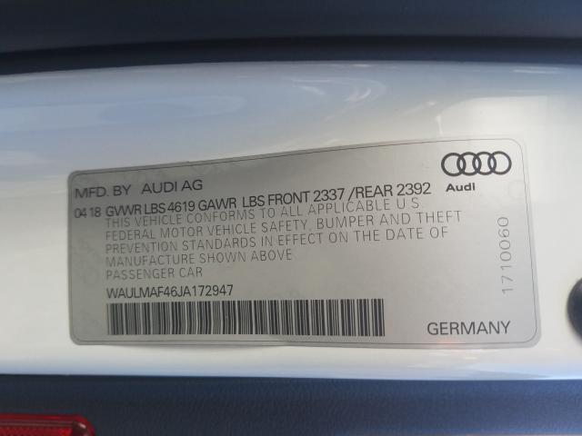 Photo 9 VIN: WAULMAF46JA172947 - AUDI A4 PREMIUM 