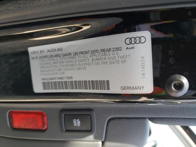 Photo 11 VIN: WAULNAF41HN017996 - AUDI A4 