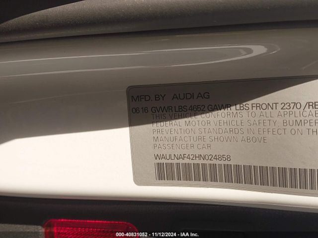 Photo 8 VIN: WAULNAF42HN024858 - AUDI A4 