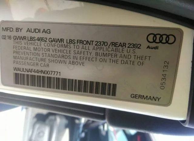 Photo 8 VIN: WAULNAF44HN007771 - AUDI A4 