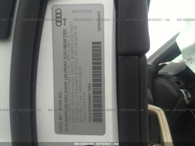 Photo 8 VIN: WAULNAF48HN011659 - AUDI A4 