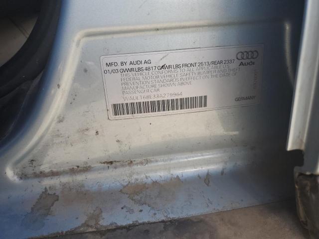 Photo 11 VIN: WAULT68E33A279964 - AUDI A4 