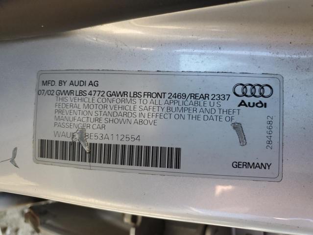 Photo 11 VIN: WAULT68E53A112554 - AUDI A4 