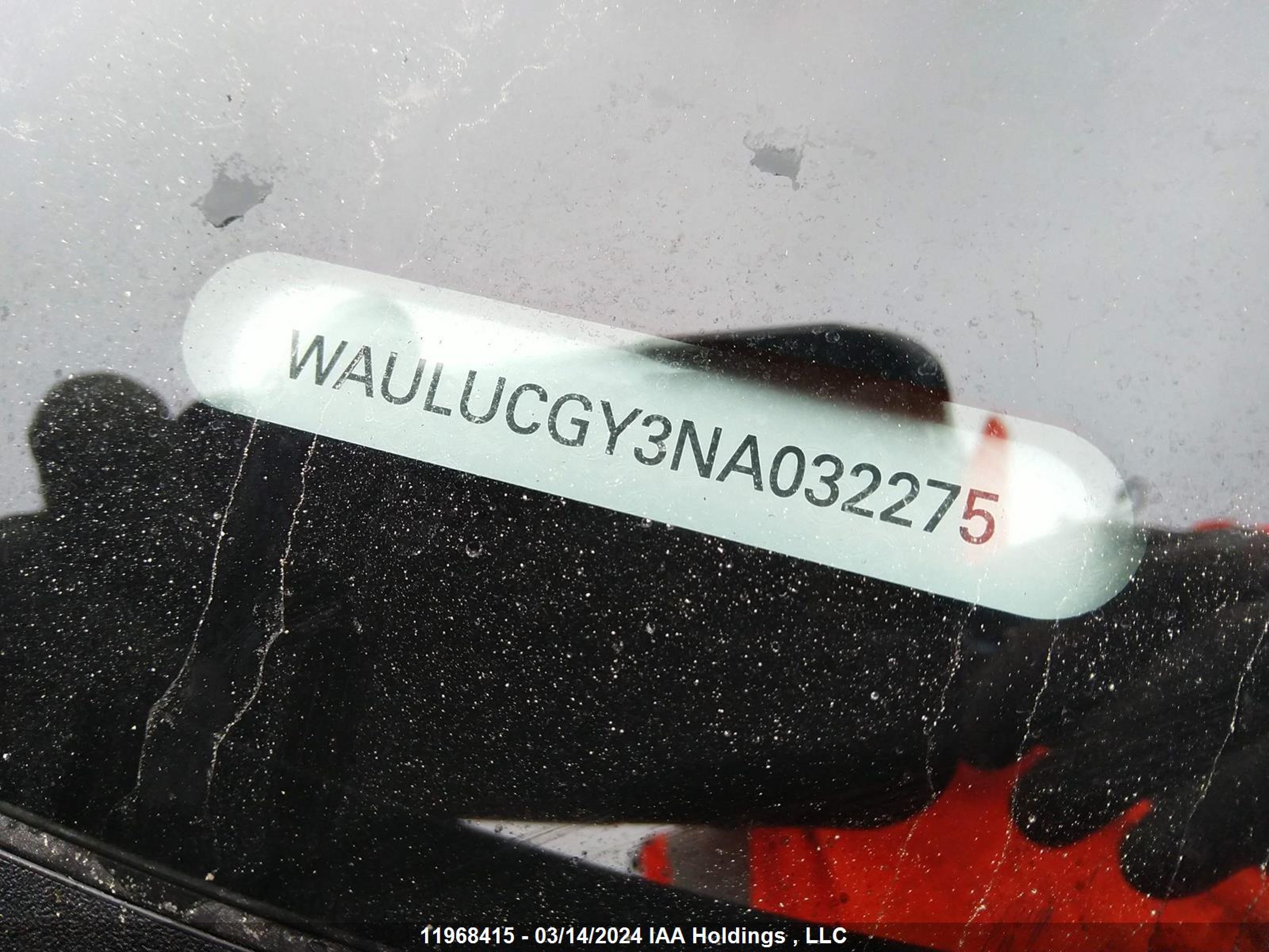 Photo 8 VIN: WAULUCGY3NA032275 - AUDI A3 