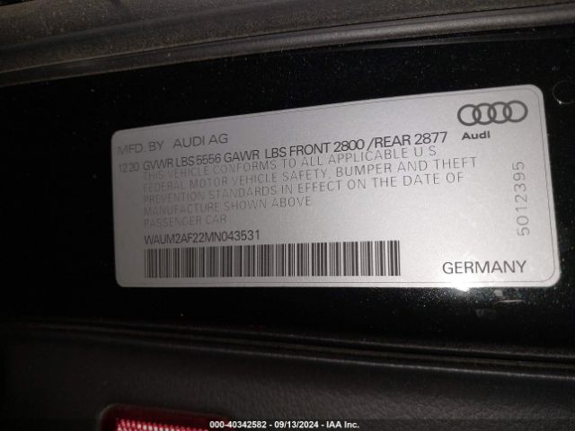 Photo 8 VIN: WAUM2AF22MN043531 - AUDI A6 