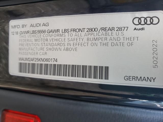 Photo 9 VIN: WAUM2AF25KN060174 - AUDI A6 