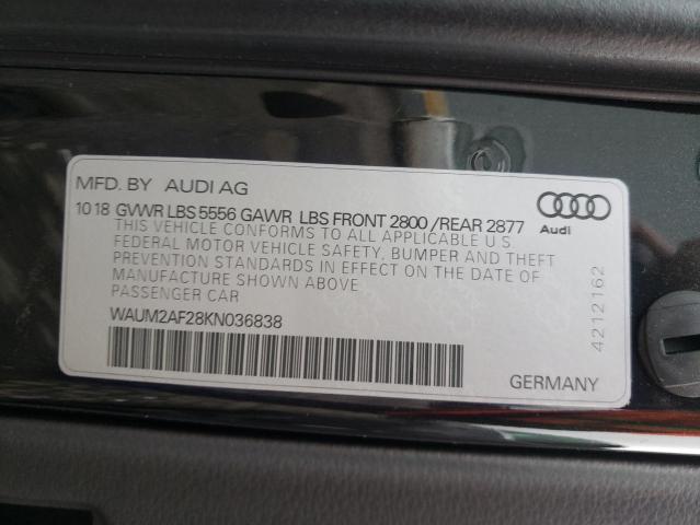 Photo 9 VIN: WAUM2AF28KN036838 - AUDI A6 