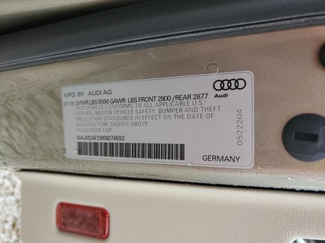 Photo 9 VIN: WAUM2AF29KN074692 - AUDI A6 PRESTIG 