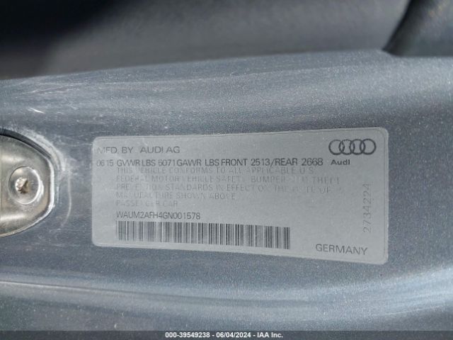 Photo 8 VIN: WAUM2AFH4GN001578 - AUDI A5 