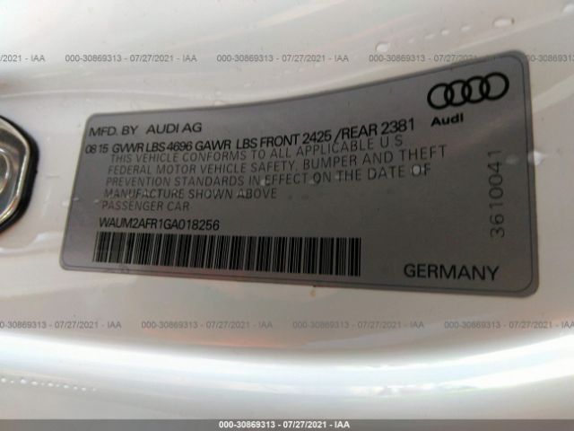 Photo 8 VIN: WAUM2AFR1GA018256 - AUDI A5 