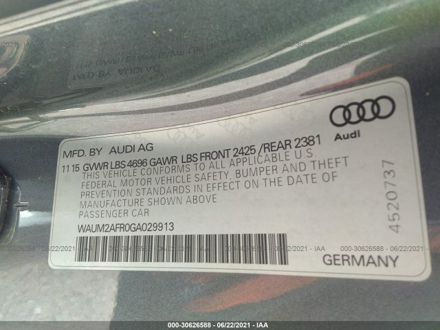 Photo 8 VIN: WAUM2AFROGA029913 - AUDI A5 