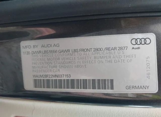 Photo 8 VIN: WAUM2BF22MN037153 - AUDI A6 