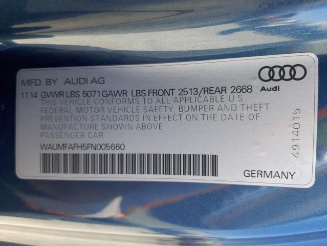 Photo 9 VIN: WAUMFAFH5FN005660 - AUDI A5 PREMIUM 