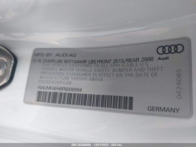 Photo 8 VIN: WAUMFAFH6FN006994 - AUDI A5 