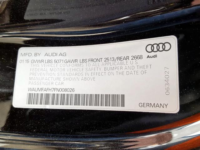 Photo 9 VIN: WAUMFAFH7FN008026 - AUDI A5 PREMIUM 