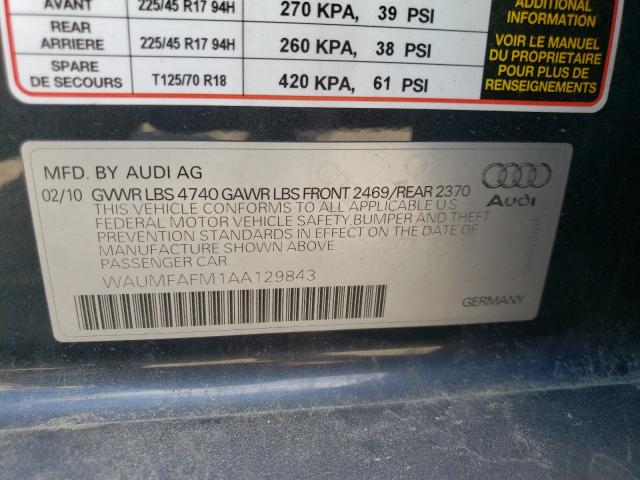 Photo 9 VIN: WAUMFAFM1AA129843 - AUDI A3 PREMIUM 