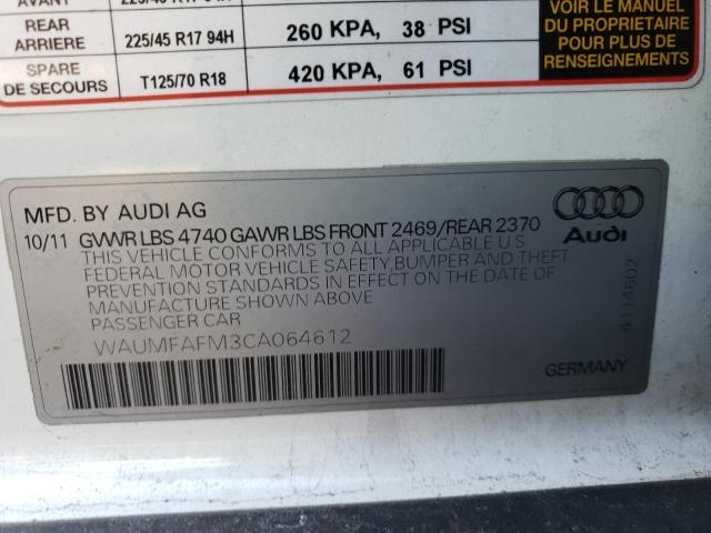 Photo 9 VIN: WAUMFAFM3CA064612 - AUDI A3 PREMIUM 