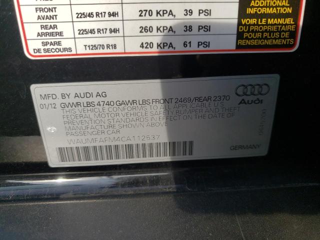 Photo 9 VIN: WAUMFAFM4CA112537 - AUDI A3 PREMIUM 