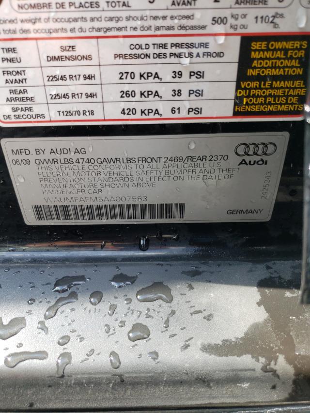 Photo 9 VIN: WAUMFAFM5AA007583 - AUDI A3 PREMIUM 