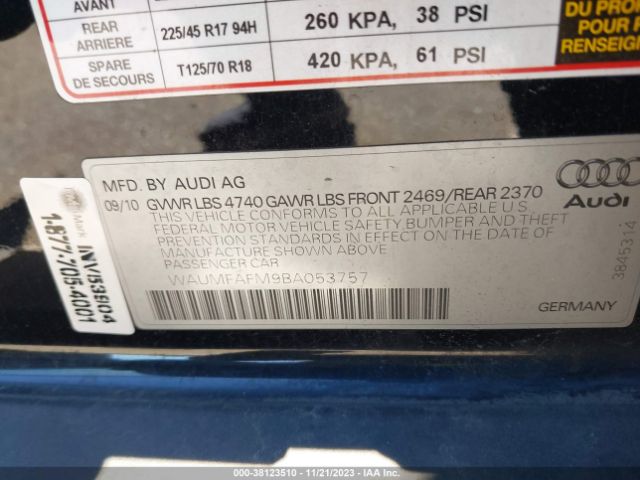 Photo 8 VIN: WAUMFAFM9BA053757 - AUDI A3 