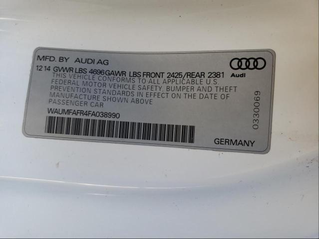 Photo 9 VIN: WAUMFAFR4FA038990 - AUDI A5 