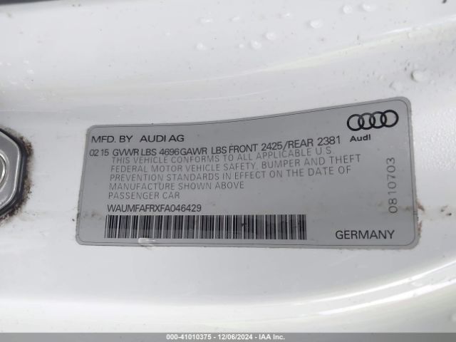 Photo 8 VIN: WAUMFAFRXFA046429 - AUDI A5 