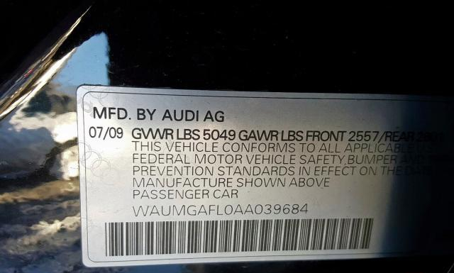 Photo 9 VIN: WAUMGAFL0AA039684 - AUDI S4 