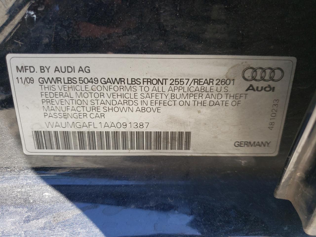 Photo 11 VIN: WAUMGAFL1AA091387 - AUDI RS4 