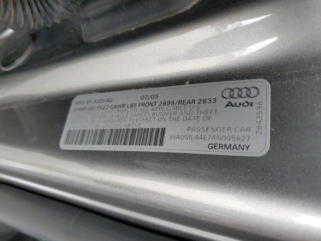 Photo 11 VIN: WAUML44E74N005627 - AUDI A8 L QUATT 