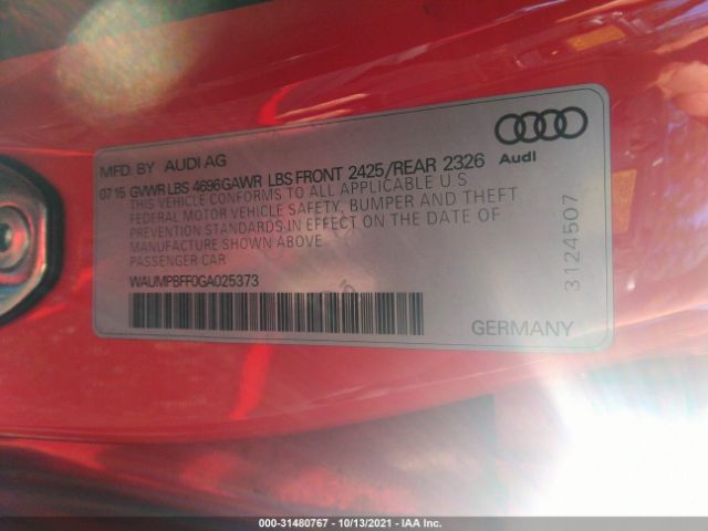 Photo 8 VIN: WAUMPBFF0GA025373 - AUDI A3 E-TRON 