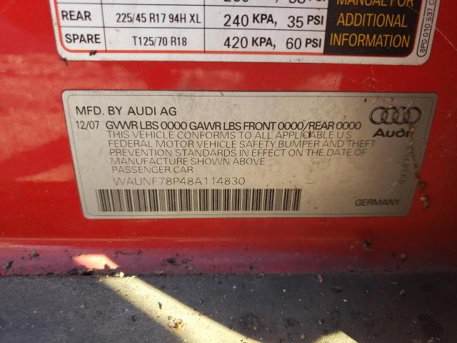 Photo 11 VIN: WAUNF78P48A114830 - AUDI A3 