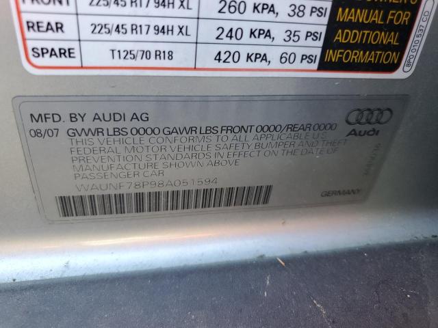 Photo 11 VIN: WAUNF78P98A051594 - AUDI A3 