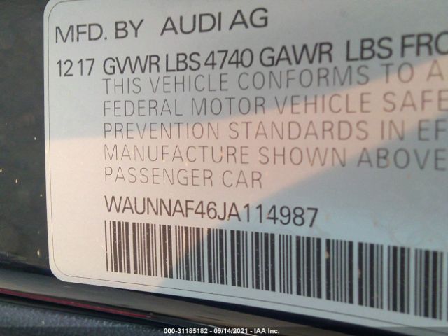 Photo 8 VIN: WAUNNAF46JA114987 - AUDI A4 