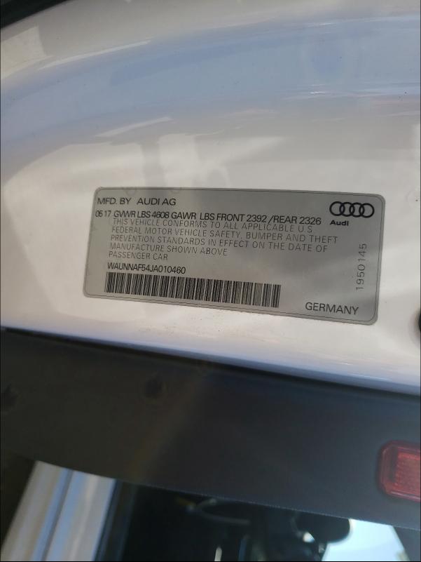 Photo 9 VIN: WAUNNAF54JA010460 - AUDI A5 PREMIUM 