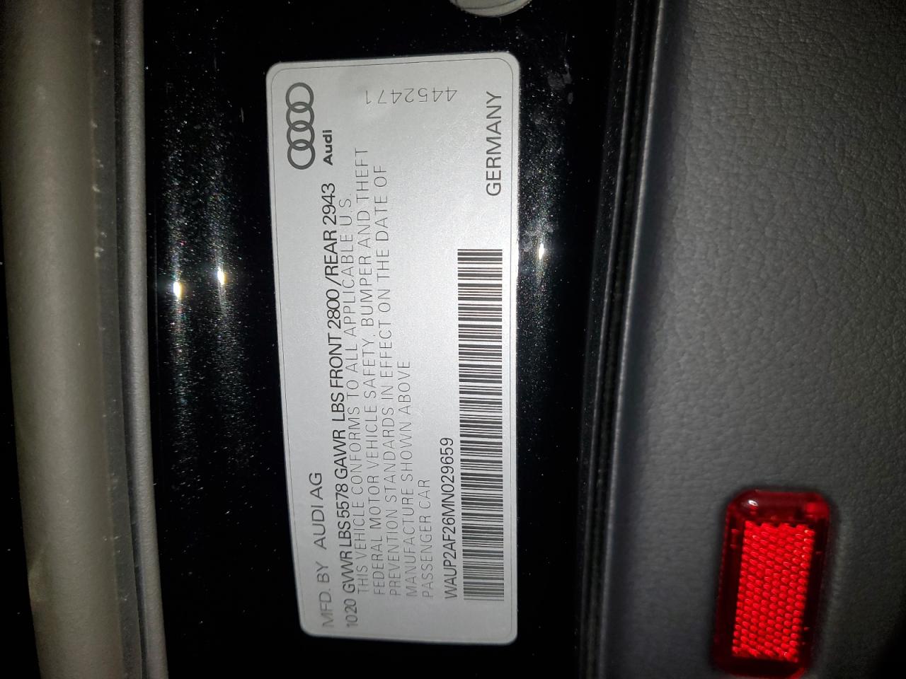 Photo 11 VIN: WAUP2AF26MN029659 - AUDI A7 