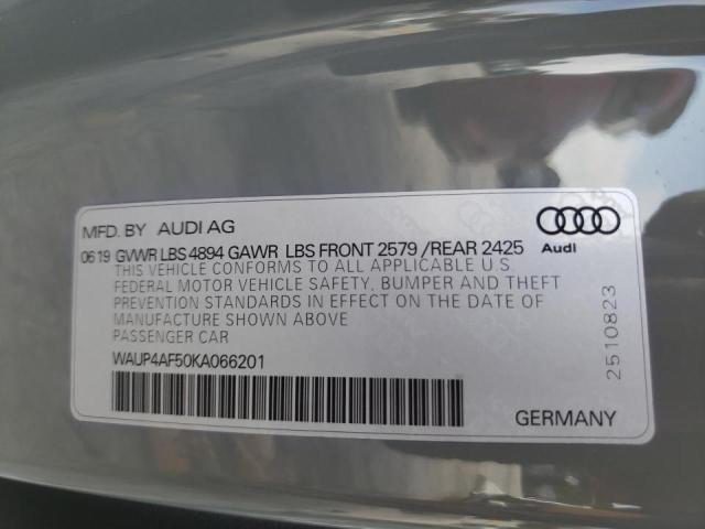 Photo 9 VIN: WAUP4AF50KA066201 - AUDI S5 PREMIUM 