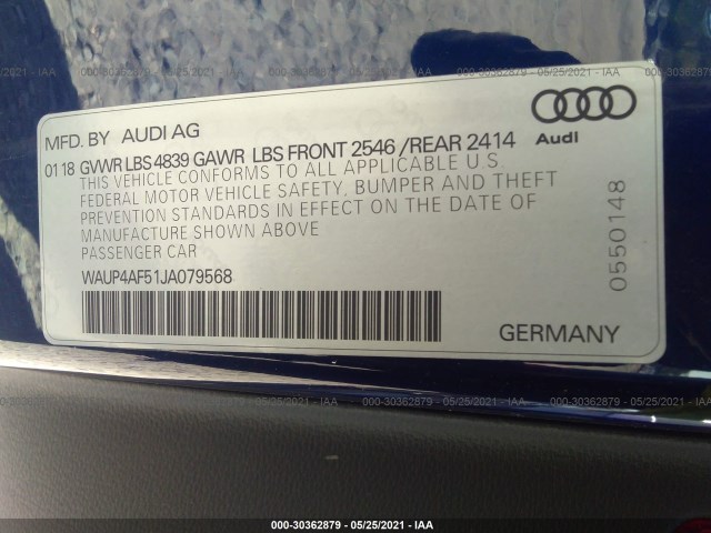 Photo 8 VIN: WAUP4AF51JA079568 - AUDI S5 COUPE 