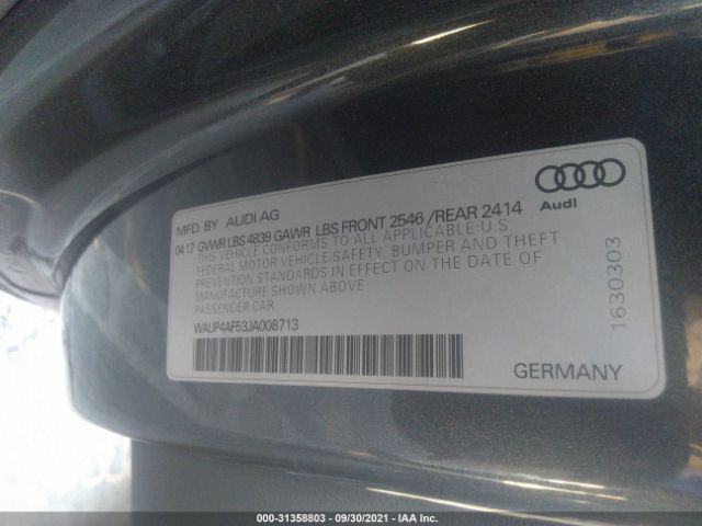 Photo 8 VIN: WAUP4AF53JA008713 - AUDI S5 COUPE 