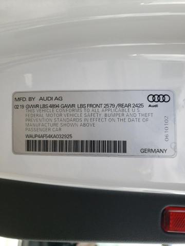 Photo 11 VIN: WAUP4AF54KA032925 - AUDI S5 PREMIUM 