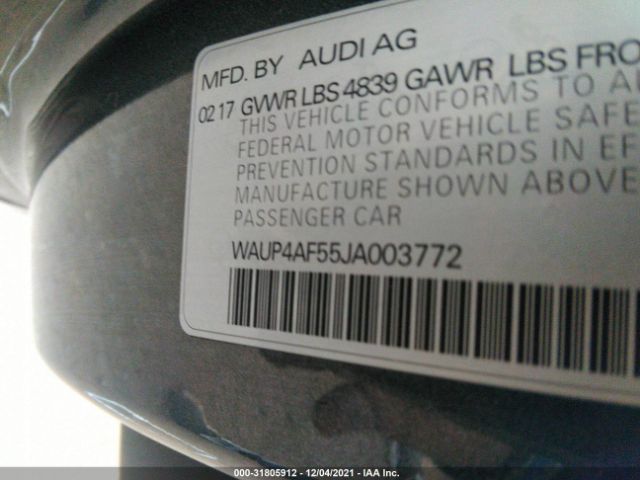 Photo 8 VIN: WAUP4AF55JA003772 - AUDI S5 COUPE 