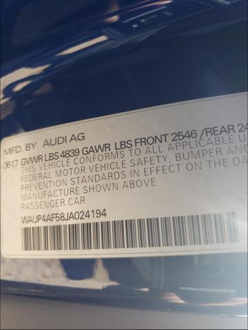 Photo 9 VIN: WAUP4AF58JA024194 - AUDI S5 PREMIUM 