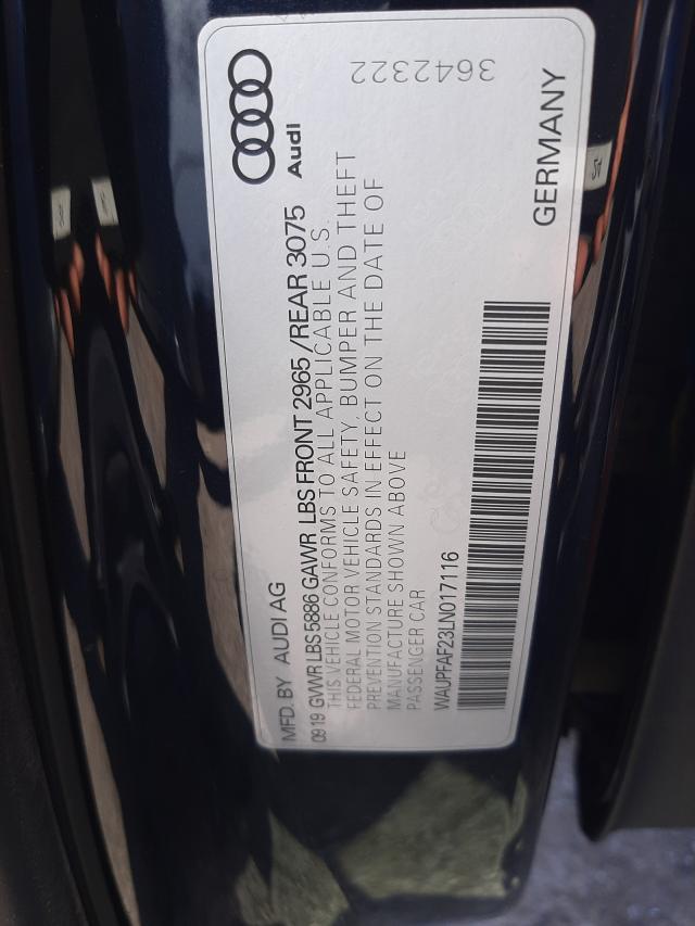 Photo 9 VIN: WAUPFAF23LN017116 - AUDI S7 